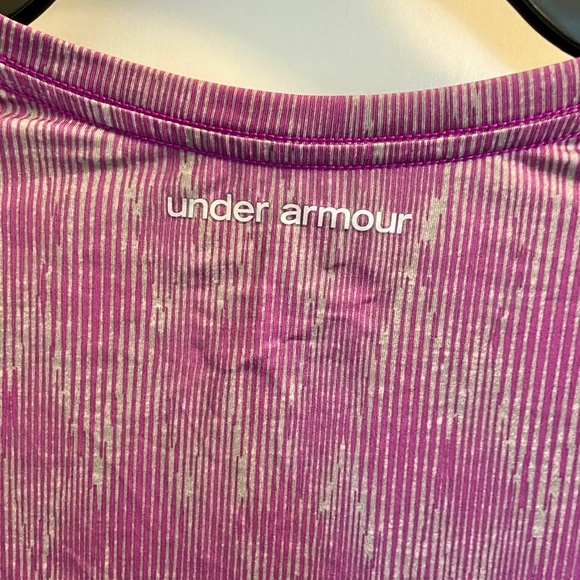 Under Armour Purple/Gray Heat Gear Shirt L -SOLD - Picture 6 of 13